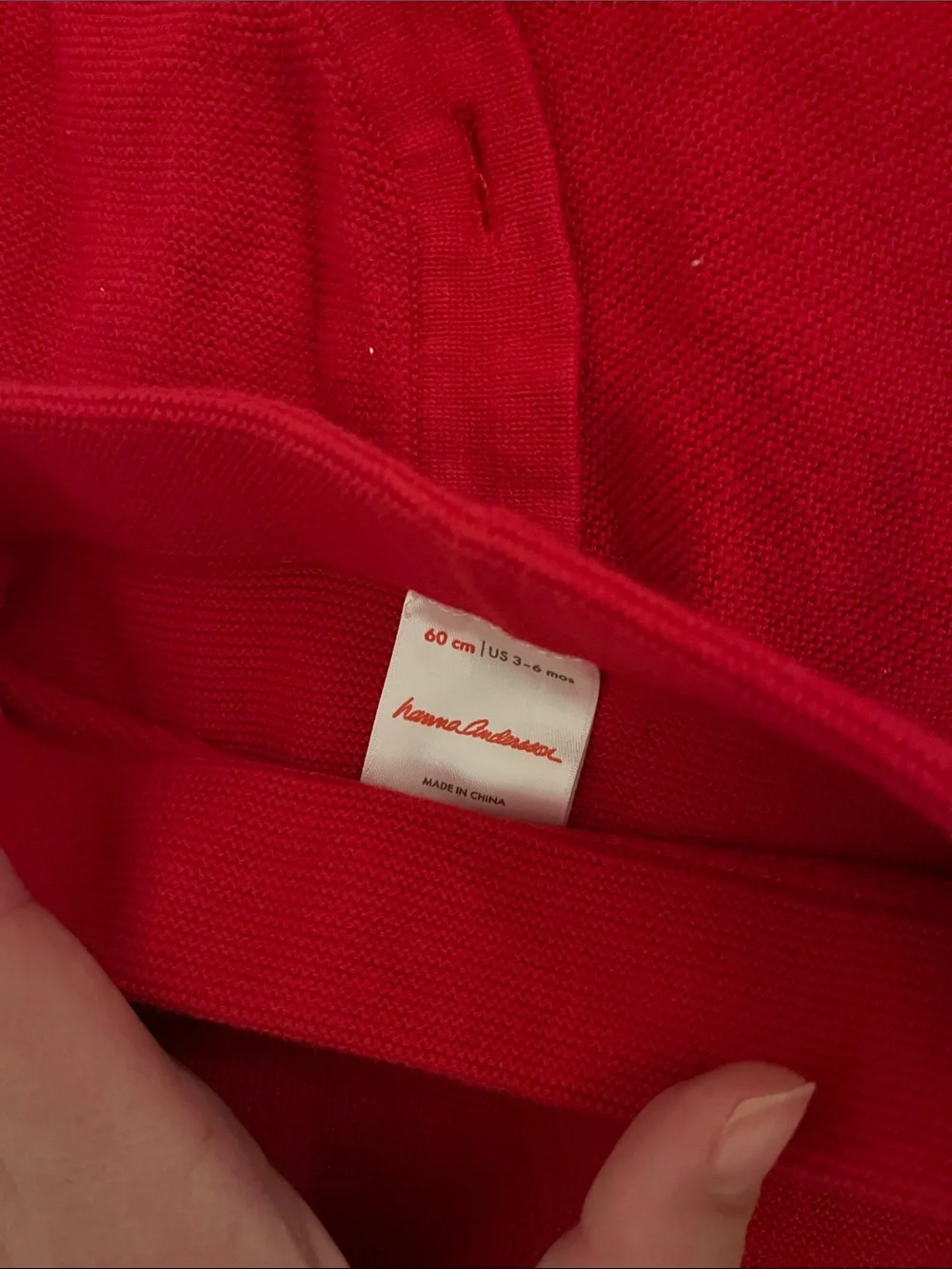 Hanna Andersson Red Knit Baby Sweater and Leggings Set